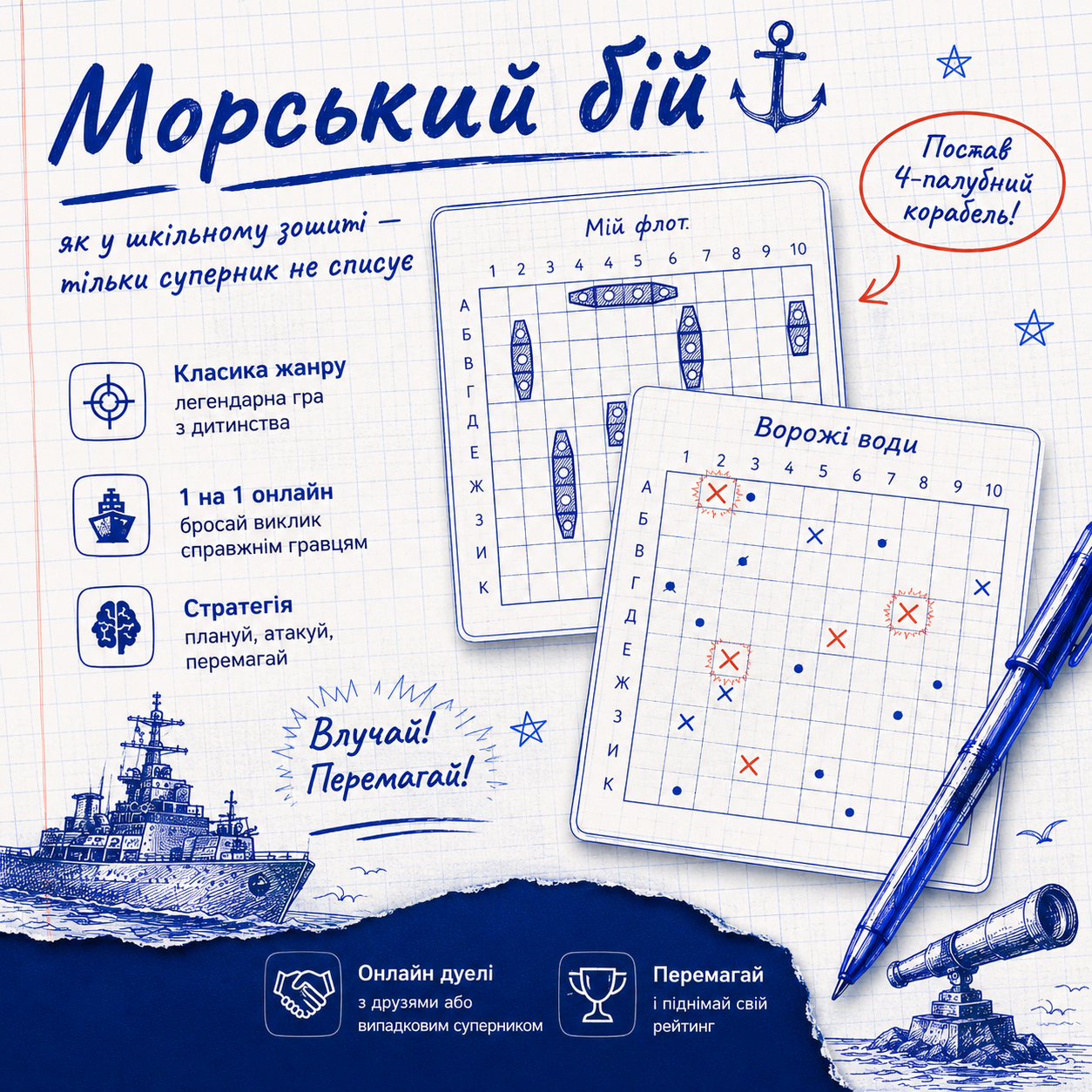 Обкладинка гри Морський бій